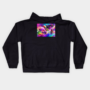 Color Globs | Mystical Rainbow Reef Kids Hoodie